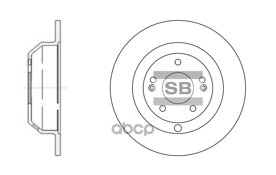 Диск тормозной KIA Sorento, Hyundai Santa Fe 2.4/2.0CRDi-2.2CRDi 09 SD1072 Sangsin brake арт. SD1072