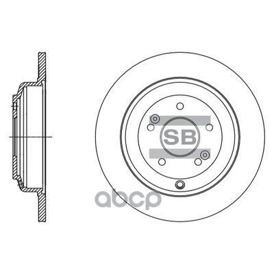 Диск тормозной задний HYUNDAI GENESIS 08- SD1125 Sangsin brake арт. SD1125