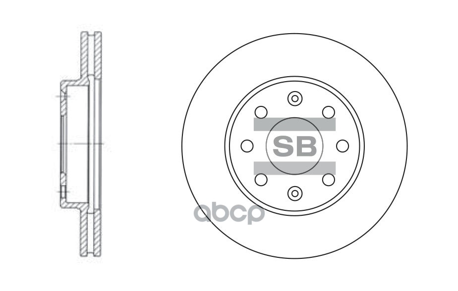 Диск тормозной Opel Astra/Ascona/Kadett 1.4-1.7D 82 SD3001 Sangsin brake арт. SD3001