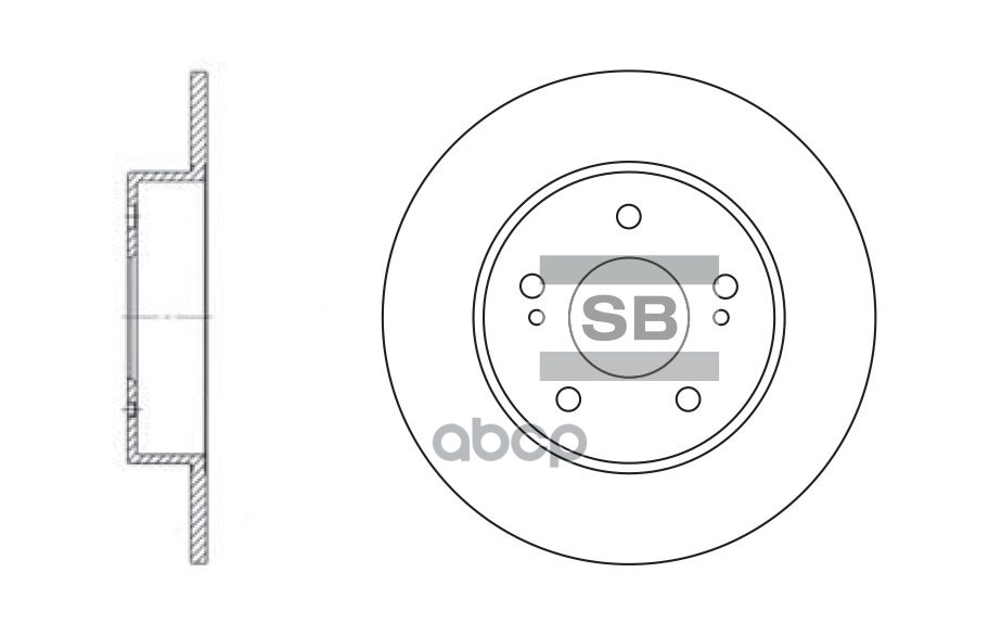 Диск тормозной NISSAN MAXIMA QX 95- задний D 278мм. SD3028 Sangsin brake арт. SD3028