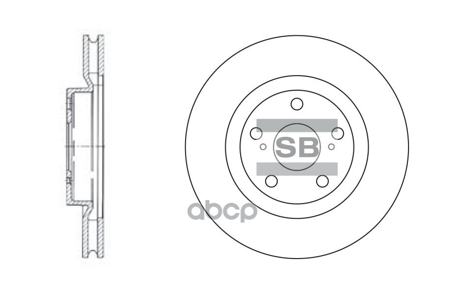 Диск тормозной Toyota RAV4 2.0/2.2D 06 SD4021 Sangsin brake арт. SD4021
