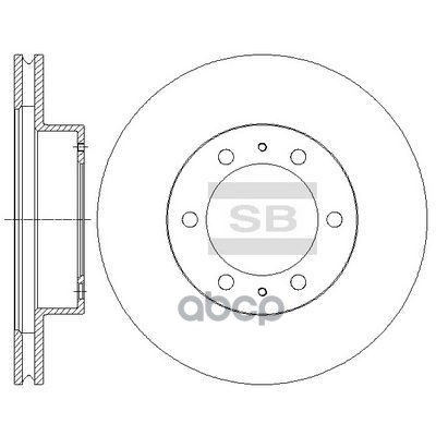 Диск тормозной (Спереди) Toyota Hilux Pick Up 08-20 / 4Runner 02-09 Sangsin brake арт. SD4030