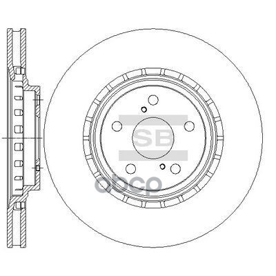 Диск тормозной SD4034 TOYOTA HIGHLANDER 09- SD4034 Sangsin brake арт. SD4034