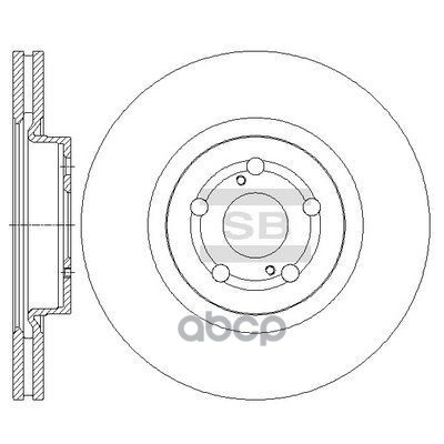 Диск тормозной передний TOYOTA AVENSIS (T25) 03-08 Sangsin brake арт. sd4045