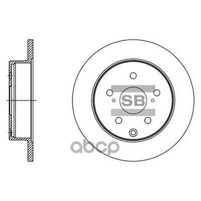 Диск тормозной задний TOYOTA RAV 4 III 06- R Sangsin brake арт. sd4094
