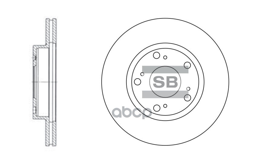Диск тормозной передний HONDA CIVIC VII/VIII SD4102 Sangsin brake арт. SD4102