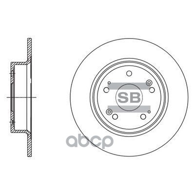Диск тормозной задний HONDA ACCORD VIII 08- SD4111 Sangsin brake арт. SD4111