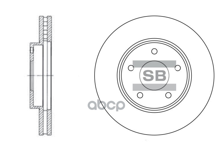 Диск тормозной передний NISSAN X-TRAIL (T30) 01-07 Sangsin brake арт. sd4202