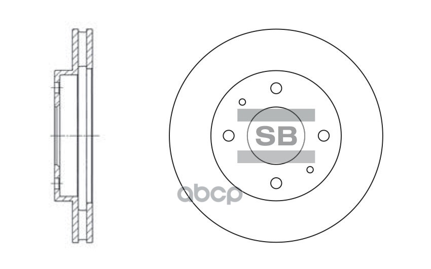 Диск тормозной Mitsubishi Galant/Carisma 1.6/1.8/2.0TDi 92-06 SD4302 Sangsin brake арт. SD4302
