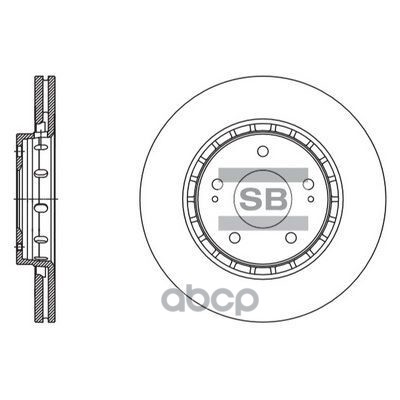 Диск тормозной передний MITSUBISHI OUTLANDER I-III SD4329 Sangsin brake арт. SD4329