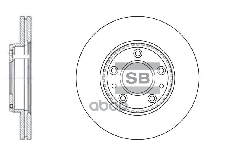Диск тормозной передний MAZDA 6 (GG) SD4406 Sangsin brake арт. SD4406