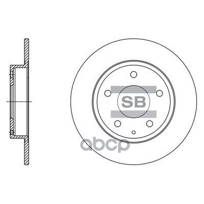Диск тормозной передний MAZDA 3 (BM) 13- SD4422 Sangsin brake арт. SD4422