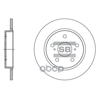 Диск тормозной задний TOYOTA COROLLA E15/E18 SD4615 Sangsin brake арт. SD4615