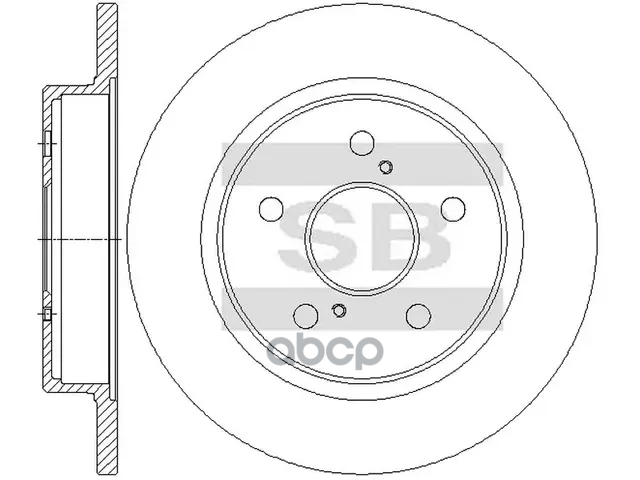 Диск тормозной (Сзади) Toyota Camry (XV50,XV70) 17-21 / C-HR 16-23 Sangsin brake арт. SD4908