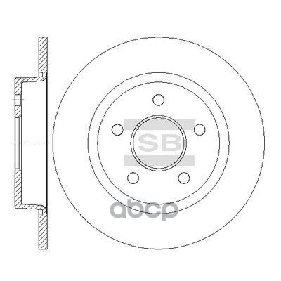 Диск тормозной задний NISSAN QASHQAI II, X-TRAIL (T30/31), MITSUBISHI PAJERO 07-  SD5307 Sangsin brake арт. SD5307