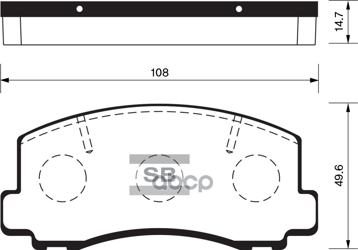 Колодки тормозные дисковыеMitsubishi Galant 1.6 84-87 SP1211 Sangsin brake арт. SP1211