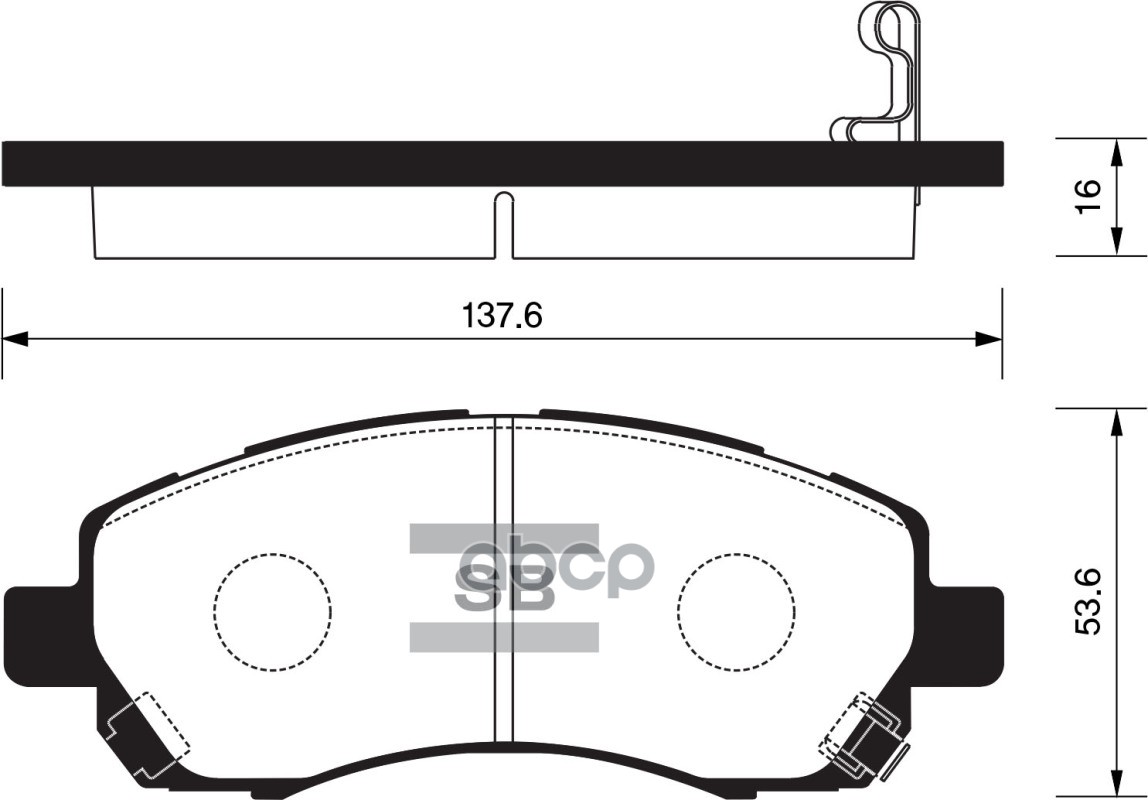 Колодки передние SUBARU LEGASY II-III 94-03 SP1228 Sangsin brake арт. SP1228