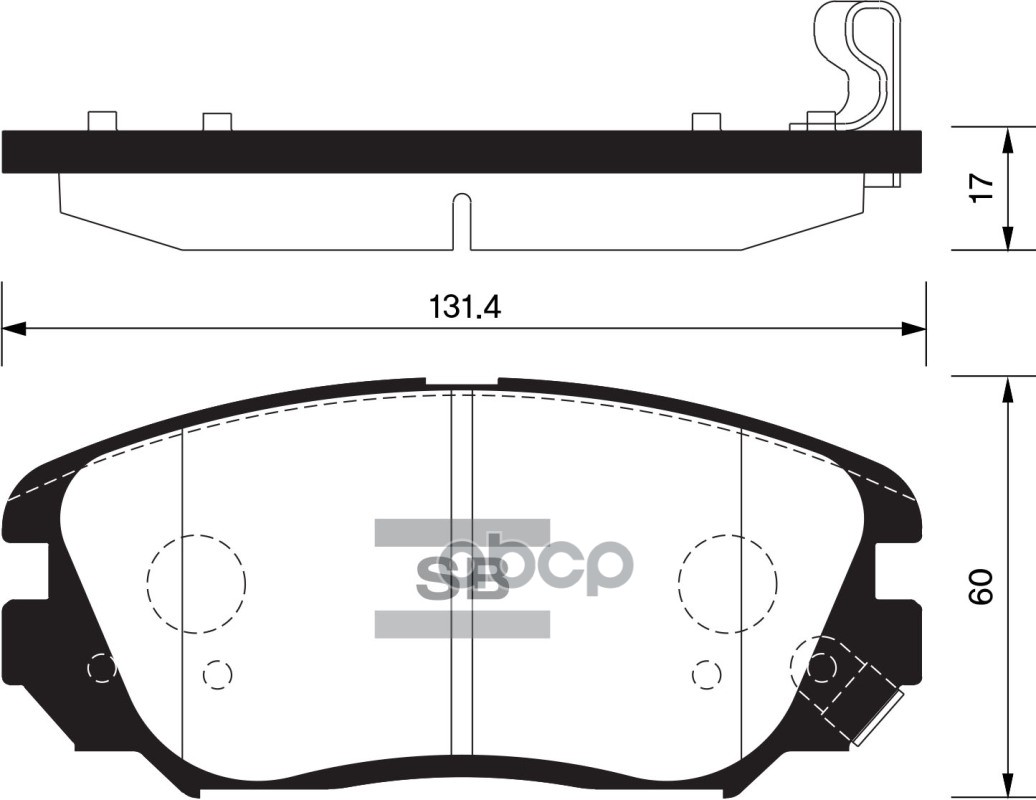 Колодки тормозные дисковые передние Серия:HI-Q OPEL INSIGNIA A седан (G09) Sangsin brake арт. SP1402