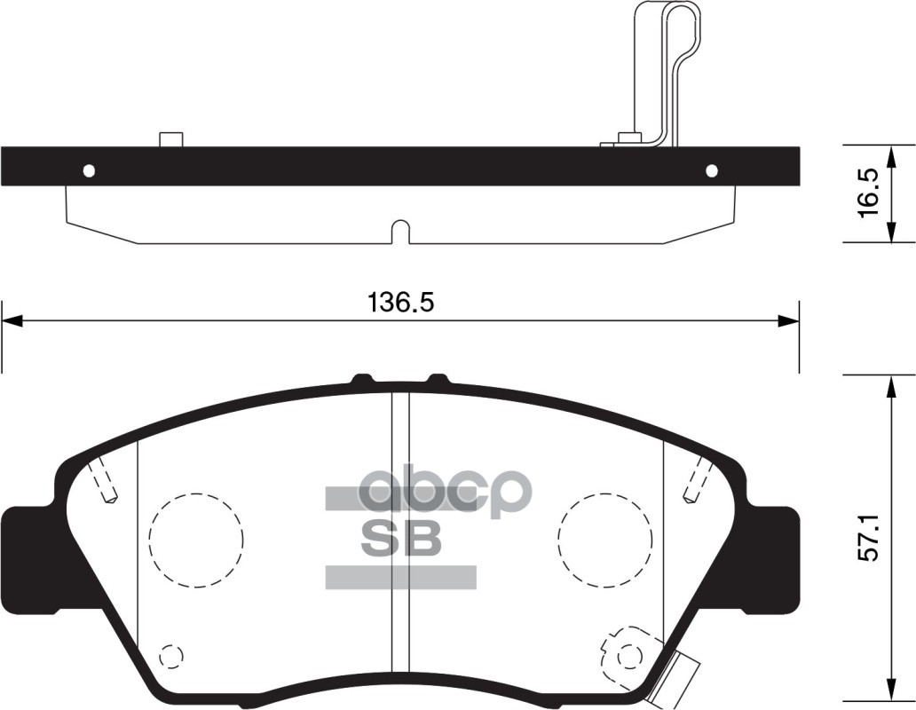 Колодки тормозные дисковые Honda Civic 03 SP1435 Sangsin brake арт. SP1435