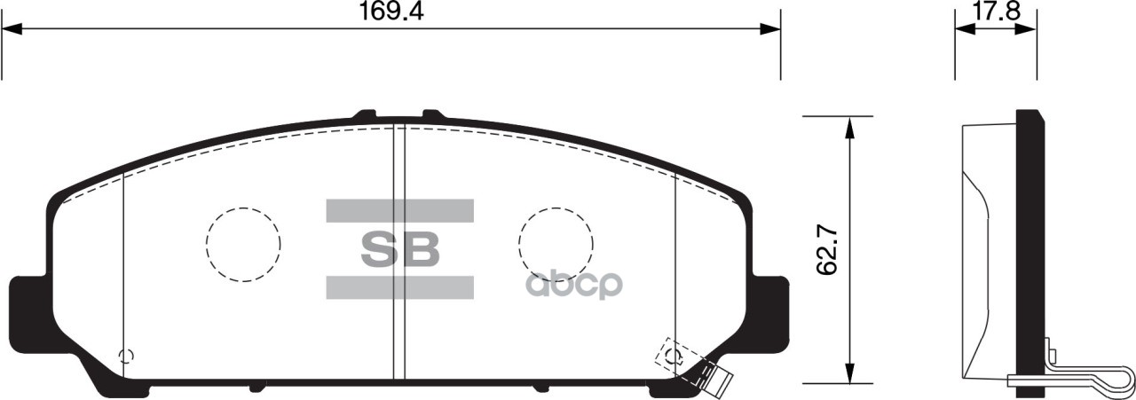Колодки торм.дисковые Hi-Q NISSAN ARMADA 07-11 (D1286) Sangsin brake арт. sp1448