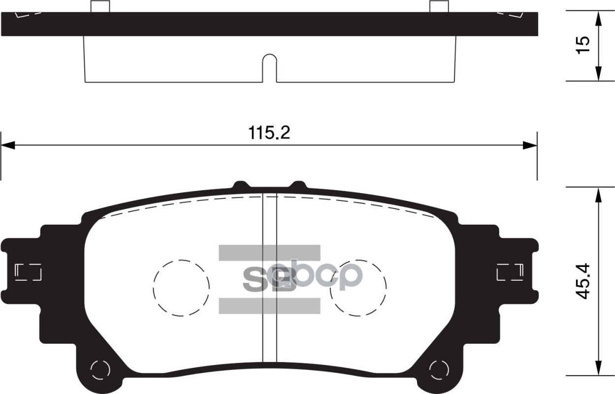 Колодки задние LEXUS RX350/450h 08-15 SP1458 Sangsin brake арт. SP1458
