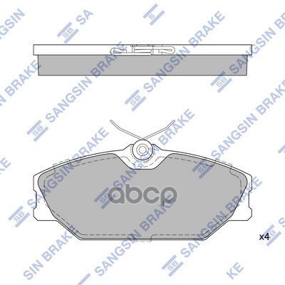 Колодки тормозные передние Renault Laguna 1.9DCi/Megane 1.8i/1.9DCi 99-02 SP1483A Sangsin brake арт. SP1483A
