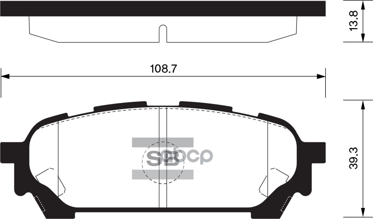 Колодки торм.дисковые Hi-Q SUBARU IMPREZA 04-07 R (D1004) Sangsin brake арт. sp1532