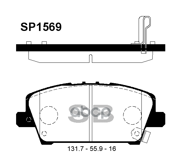 Колодки тормозные HONDA CIVIC Hatchback 05- передние SP1569 Sangsin brake арт. SP1569