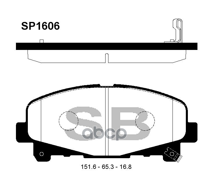 Колодки тормозные дисковые Honda Acord IX 2.0-2.4i 07.08 SP1606 Sangsin brake арт. SP1606