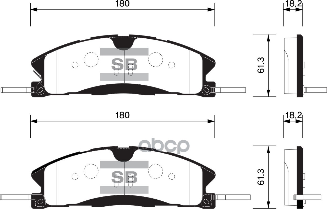 Колодки тормозные дисковые Ford Explorer USA 11 SP1620 Sangsin brake арт. SP1620