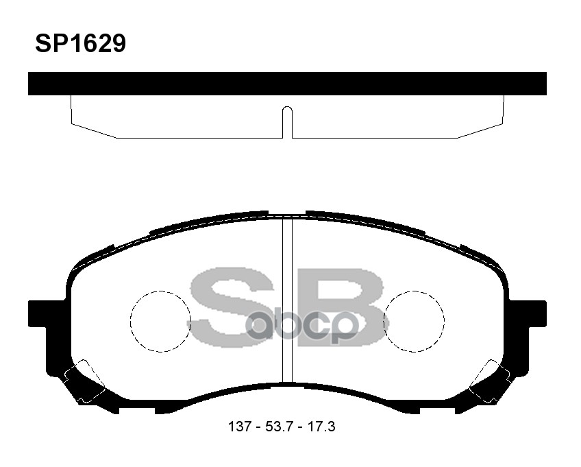 Колодки тормозные дисковые Subaru Impreza 1.6/1.6 AWD 01 SP1629 Sangsin brake арт. SP1629