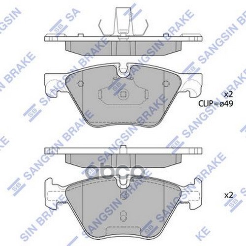 Колодки тормозные дисковые передние Серия:HI-Q BMW 5 (F10) Sangsin brake арт. SP1699