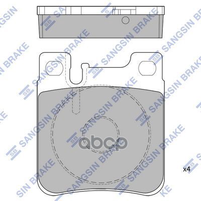 Колодки тормозные передние MB W140 91/W202 94/W210 97/W220 2.8/3.2 98 SP1795 Sangsin brake арт. SP1795