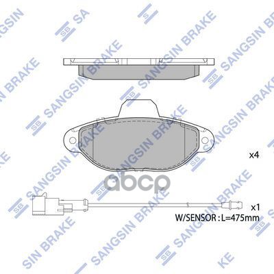 Колодки тормозные дисковые SP1807 Sangsin brake арт. SP1807