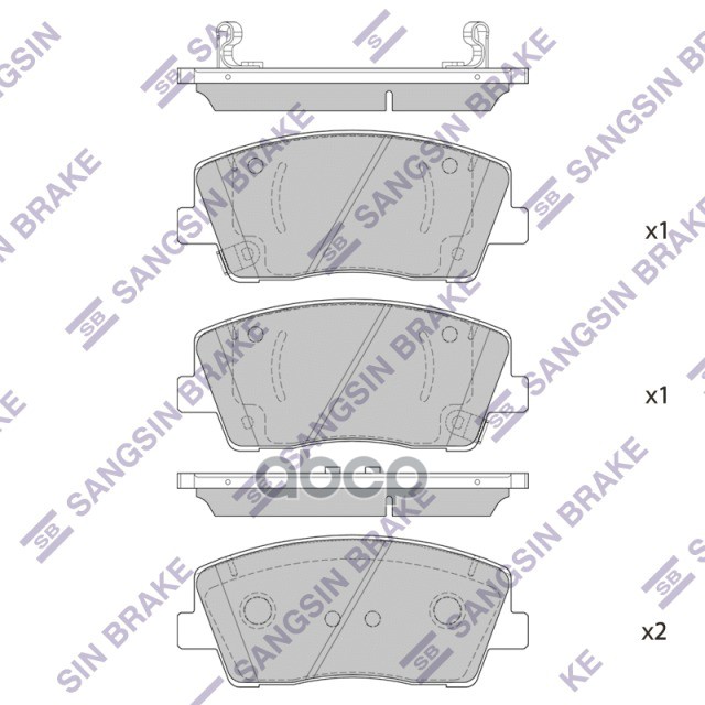 Колодки тормозные дисковые передние Серия:HI-Q Sangsin brake арт. SP1882
