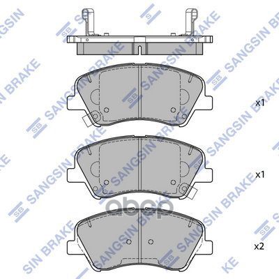 Колодки тормозные дисковые передние Серия:HI-Q Sangsin brake арт. SP1901