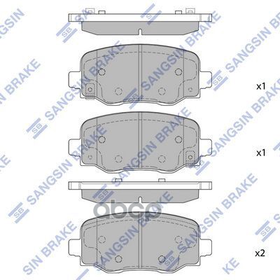 Колодки задние JEEP CHEROKEE 14- SP1917 Sangsin brake арт. SP1917