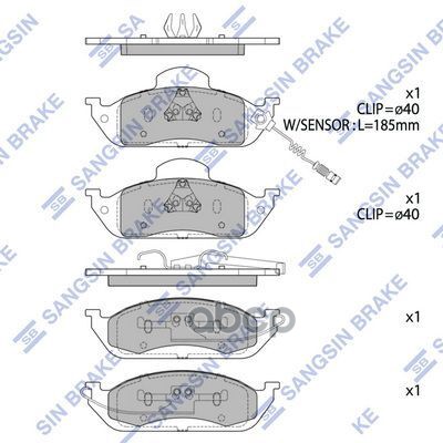 Колодки передние MERCEDES W163 SP1923 Sangsin brake арт. SP1923