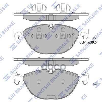 Колодки передние BMW X5 E70 SP1924 Sangsin brake арт. SP1924