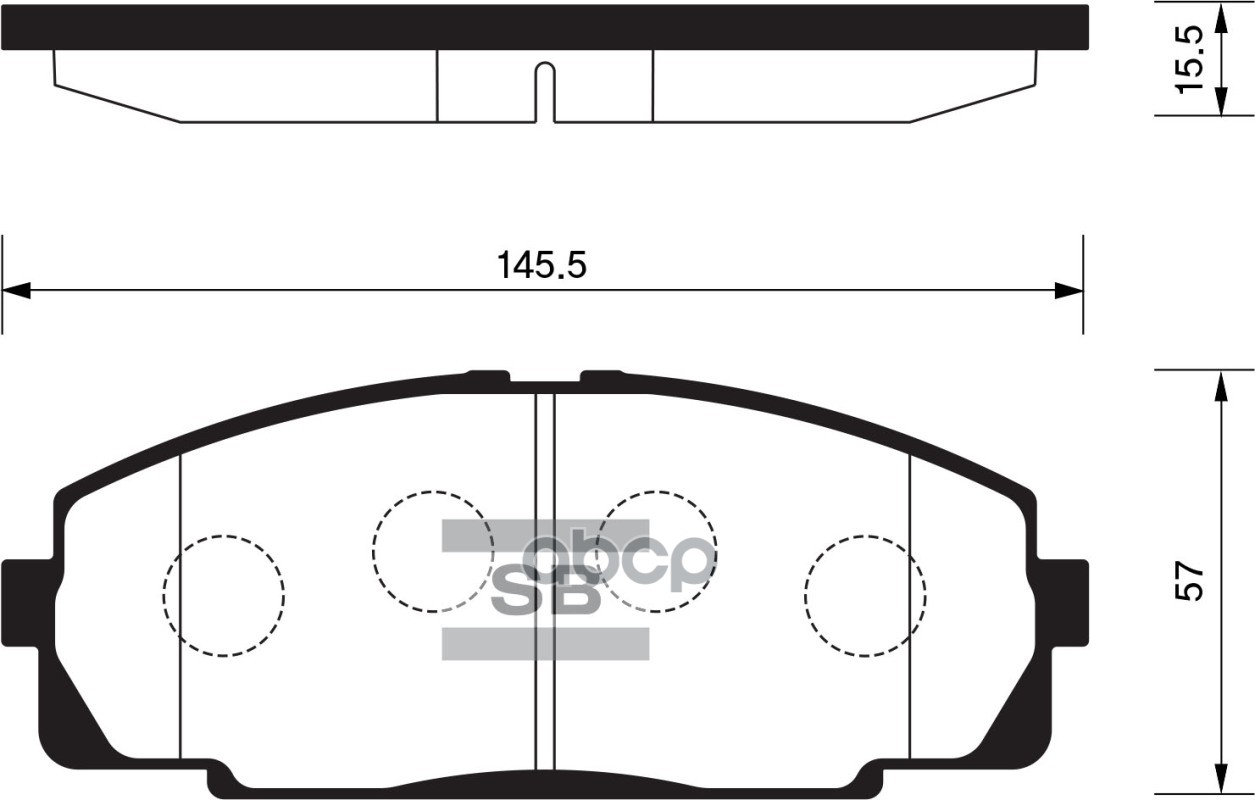 Колодки тормозные дисковые передние Серия:HI-Q Sangsin brake арт. SP2077