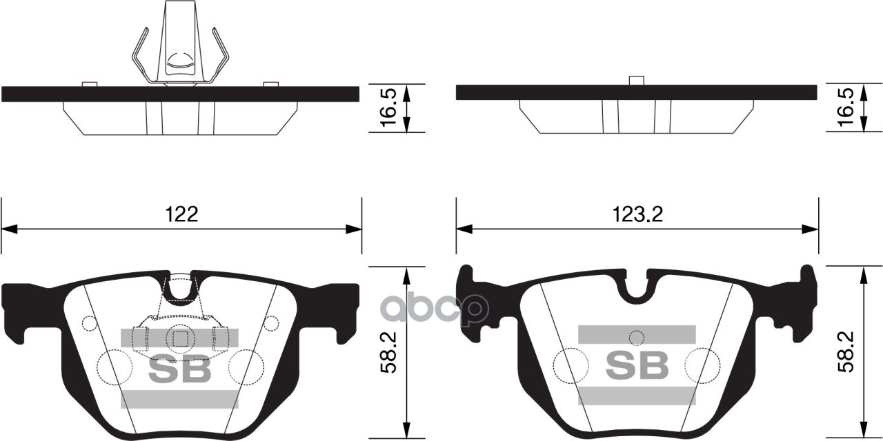Колодки тормозные дисковые задние Серия:HI-Q BMW X5 (E70), BMW X6 (E71, E72) Sangsin brake арт. SP2165