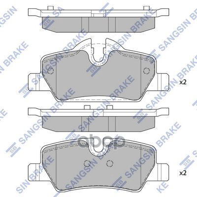 Колодки торм.диск.задн. MINI Cooper 1.5 Liter 2015 MINI Cooper S Sangsin brake арт. sp4004