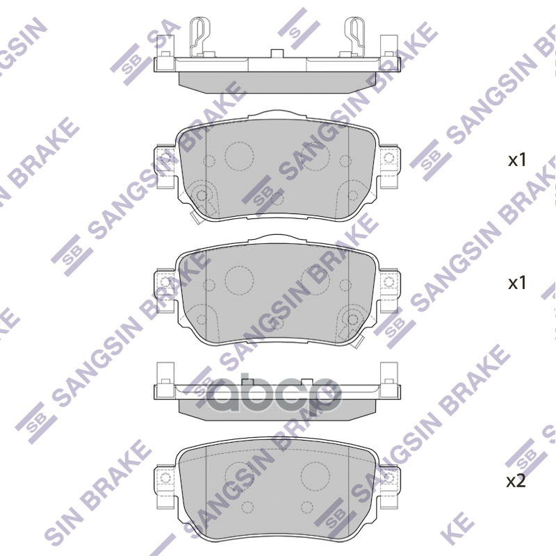 Колодки задние NISSAN QASHQAI II 2013- SP4140 Sangsin brake арт. SP4140