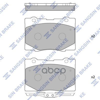 Колодки тормозные HONDA LEGEND 4WD 06- передние SP4141 Sangsin brake арт. SP4141