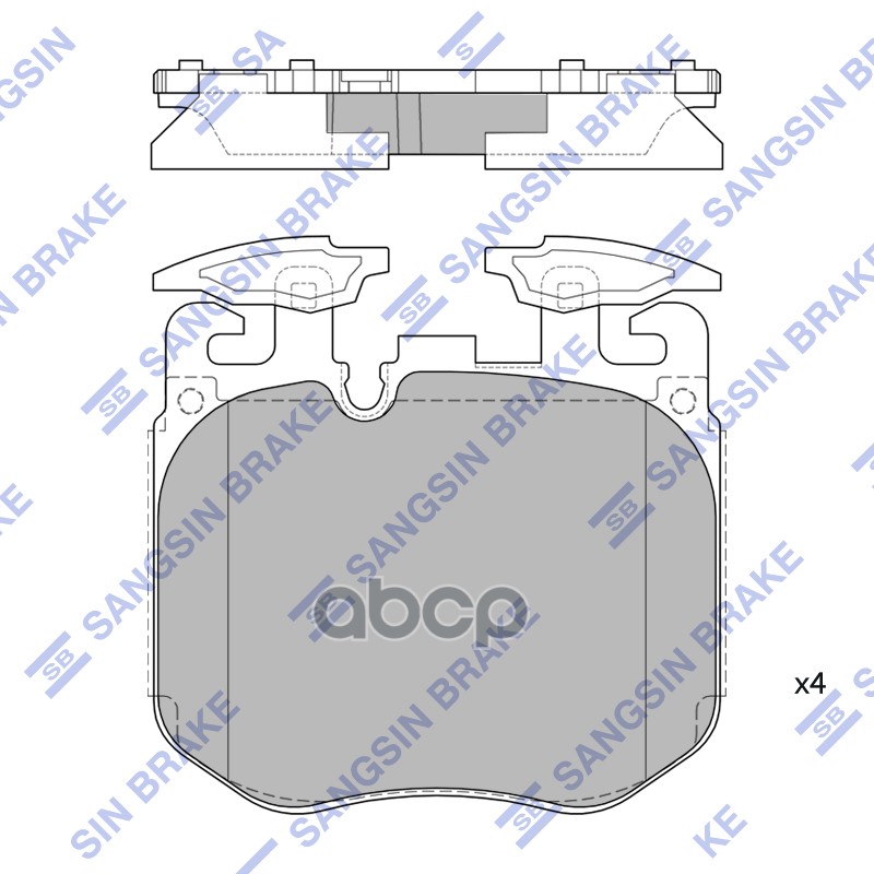 Колодки передние BMW 5 G30 2016-, 6 G32, 7 G11 2016-, X5 2018- SP4174 Sangsin brake арт. SP4174