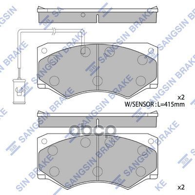 Колодки торм.дисковые Hi-Q CITROEN CITROEN C6 (TD_) Sangsin brake арт. sp4181