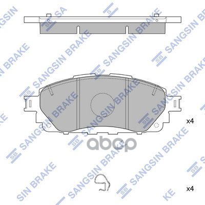 Колодки Тормозные Toyota Hilux Viii 15- Перед. Sangsin Brake Sp4264 Sangsin brake арт. SP4264