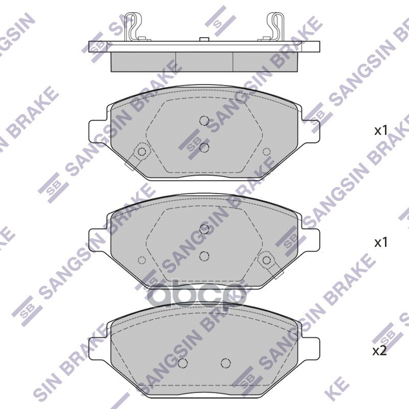 Колодки тормозные CHAVROLET SPARK 16- передние SP4278 Sangsin brake арт. SP4278