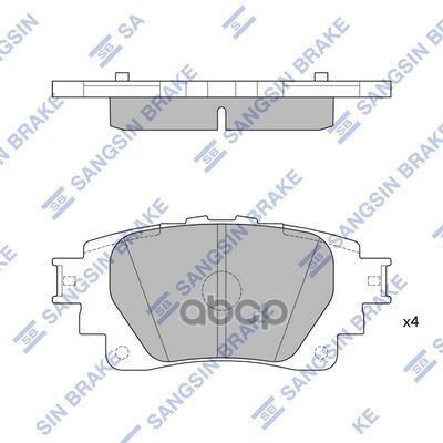 Колодки задние TOYOTA COROLLA 19- SP4341 Sangsin brake арт. SP4341