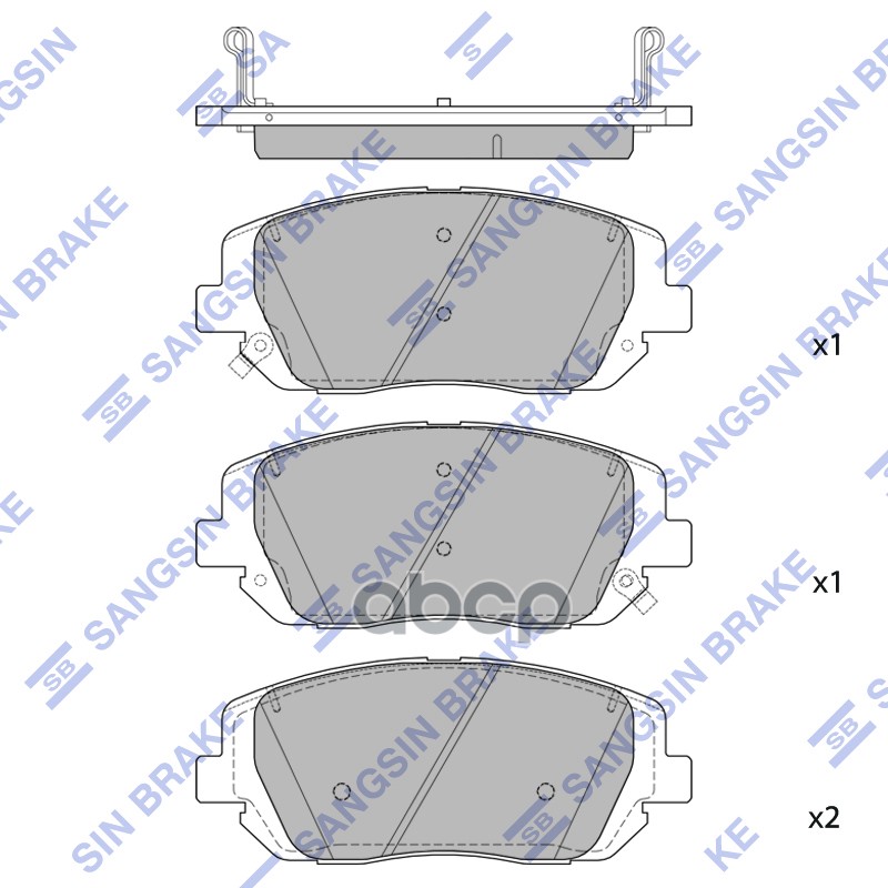 Колодки тормозные передние SP4374 SP4374 Sangsin brake арт. SP4374